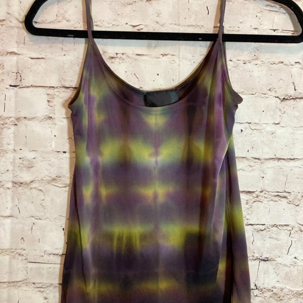 Vintage 100% silk Tie-Dye Spaghetti Strap Top